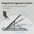 Kensington Portable Laptop Stand, Collapsible Aluminum Riser, Height Adjustable Cooling Stand for Up to 16",