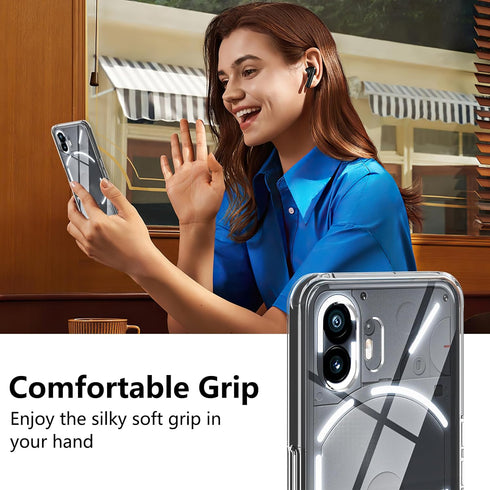 Nothing Phone 2 Case by Hensinple: Slim, Shockproof, Military Grade, Anti-Yellowing, with Tempered Glass Screen