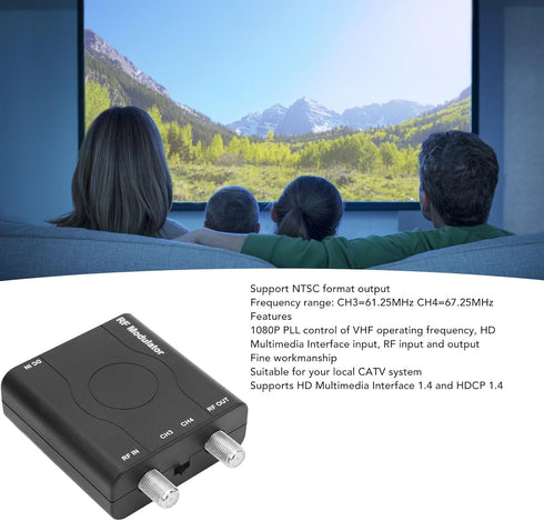 Yoidesu RF Modulator Coax Adapter, VHF HD Digital Video Input Converter, Support NTSC Format Output 1080P