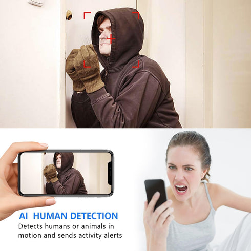 Smallest Wireless WiFi Camera Detector, HD1080P Security Camera, Portable Baby Monitor Nanny Cam with Night Vision