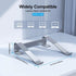 Aluminum Laptop Stand for Desk, Ergonomic Riser, Compatible with MacBook Pro/Air, Dell, HP, Lenovo, 10-17.3'' (Silver)