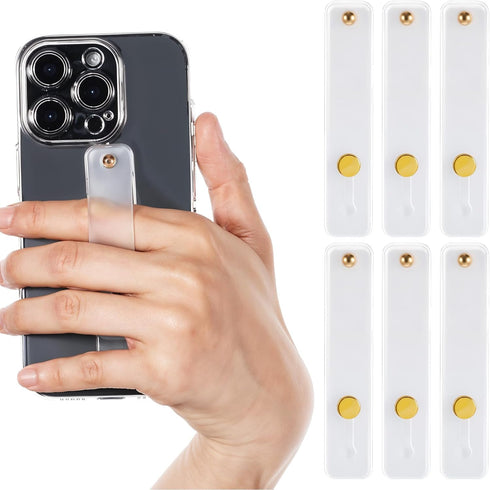 DOPENSPI 6PCS Phone Loop Finger Holder, Universal Silicone Phone Grip Strap Portable Finger