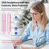 USB Headphone for PC Laptop - Magnetic 2.3M Wired Earbuds with Microphone Control and Noise Canceling