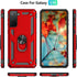 Samsung Galaxy S21 Plus 5G Case with HD Screen Protectors, Androgate Military-Grade Metal Ring Holder Kickstand