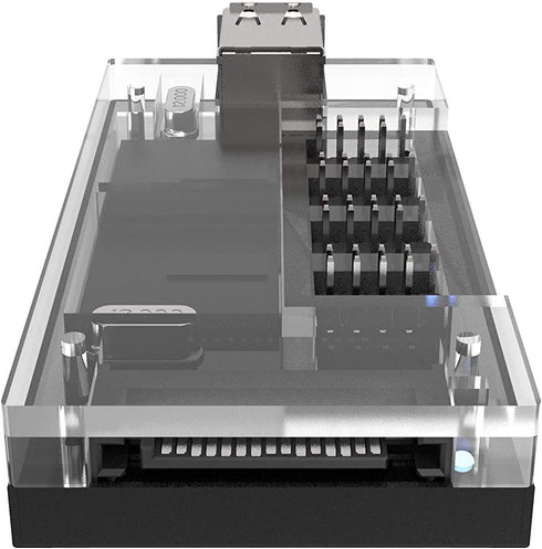 S08-303-IA Acrylic Internal USB 2.0 Hub with Magnetic Base, 5 USB 2.0 Ports Expansion