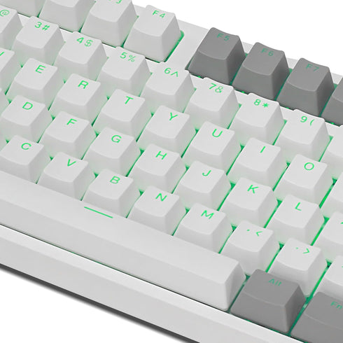 Happy Balls PBT Keycaps, Backlit Cherry MX Keycap Set with Keycap Puller for US Layout 61 87 104 108 MX Switches (Grey
