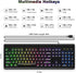 Atelus Large Print Backlit Keyboard, USB Wired Computer Keyboard, Full Size Keyboard with Rainbow Illuminated LED