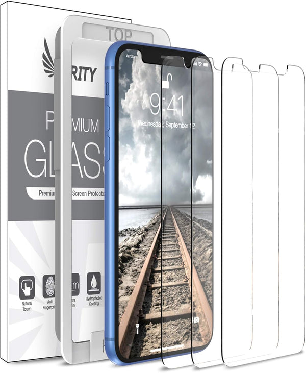 Screen Protector for Apple iPhone 11 and iPhone XR - 3 Pack (w/Installation Frame) Tempered Glass