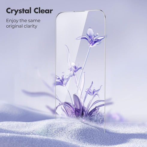 UNBREAKcable iPhone 14 Pro Screen Protector 3-Pack, 9H Hardness, 99.99% HD Clear, Case Friendly, Easy Install Frame.