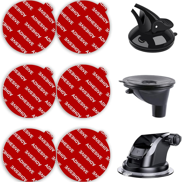 Dashboard Pad Mounting Disk Sticky Adhesive Replacement Kit, 6pcs 2.1"(53mm) Circle Double-Sided Stickers