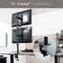 VIVO Dual Vertically Stacked Monitor Desk Mount, Adjustable Stand for 2 Ultrawides up to 34 inches