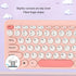 Mini Keyboard and Mouse Combo, Stylish Colorful Round Keycaps Mute Laptop Keyboard Mouse Set, Ergonomic Design for OS