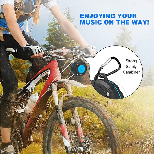 Portable Shower Speaker, IPX7 Waterproof Wireless Outdoor Speaker with HD Sound, Built-in Mic, Hands-Free Speakerphone