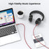 MOSWAG 3.5mm Aux Cord Male to Male, 6.6FT/2Meter Nylon Braided Stereo Jack Cable for Phones, Headphones, Speakers