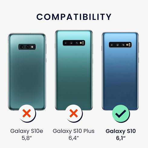 kwmobile Case for Samsung Galaxy S10, TPU Silicone Phone Cover with Soft Finish, Forest Green