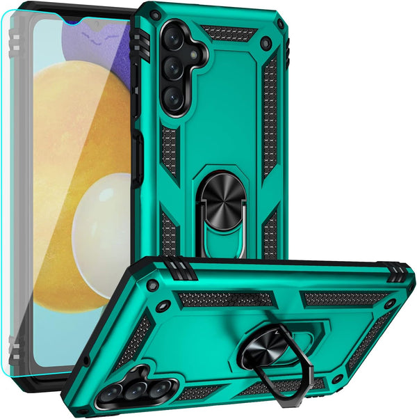 for Galaxy A13 5G Case with HD Screen Protector, Military Grade Hybrid Hard PC Soft TPU Shockproof Case