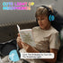 IFECCO Wireless Kids Headphones with Microphone, Cute Light Up Dinosaur Bluetooth Headphones with Case for Travel Gifts