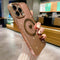 MGQILING iPhone 14 Pro Max Magnetic Glitter Case-6.7 Inch, Luxury Love Heart Pattern Plating Case, Compatible with