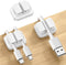 3-in-1 Cord Organizer Spring Clip Holder, Lamicall Small Desk Cable Organizer Clips, 3Pcs (White)