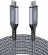 15FT Braided USB C to USB C Cable 100W, Fast Charging for Samsung Galaxy S21/S20, Note 10/20, MacBook Pro/Air, Google