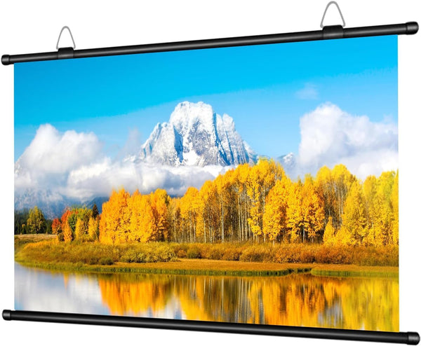 XIAOHUI 110 inch Projector Screen, Portable Movie Projector Screen for Outdoor Indoor with