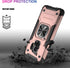 IKAZZ Galaxy S9 Case, Dual Layer Soft TPU and Hard PC Anti-Slip Rugged Protective Cover, Rose Gold