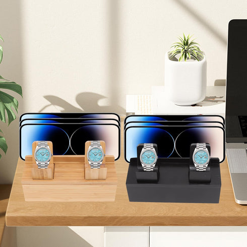 Tissting 5 11.3x13x17cm/4.4x5.1x6.7in) Wooden Charging Station for Multiple Devices - Port USB Desktop Organizer