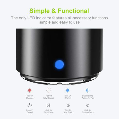 EWA Travel Case Packed, A106 Pro Portable Bluetooth Speaker, IP67 Waterproof, Perfect Mini Speaker