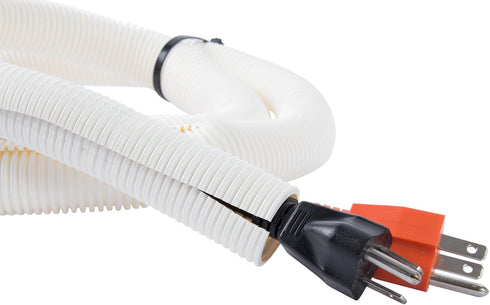 Gardner Bender FLX-3406W Split Flexible Tubing, ¾" x 6', Corrugated Wire Loom, Natural White