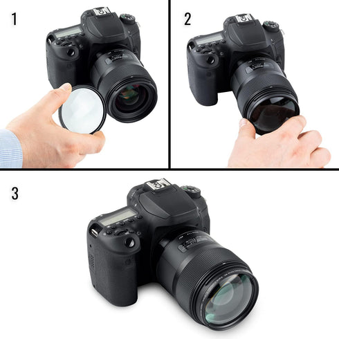 Ultimaxx 5 Set +1 +2 +4 +10 (49mm) Universal Piece Multi Coated HD Macro Close Up Lens Filter Kit for Canon Nikon Sony