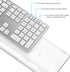 OMOTON Bluetooth Keyboard for Mac, Wireless with Numeric Keypad, Multi-Device, Rechargeable, Silver