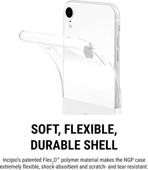 Incipio NGP Translucent Case for iPhone XR (6.1") - Clear, Flexible Shock-Absorbing Drop-Protection