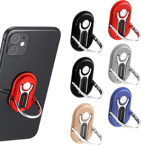 6 Pieces 3-in-1 Multipurpose Mobile Phone Bracket Holder, 360 Degree Rotation Cell Phone Ring Stand