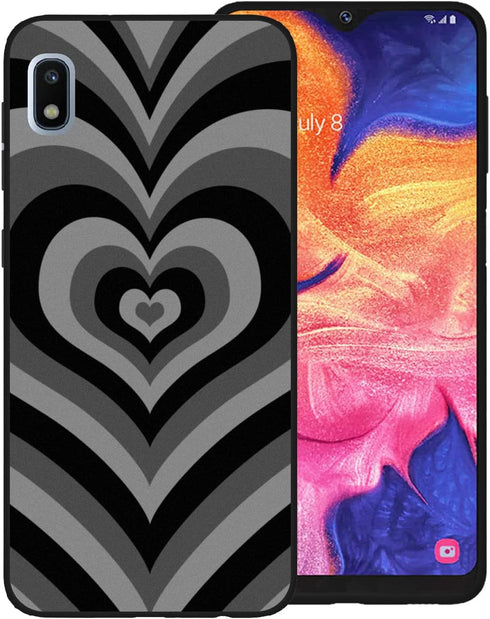 Cute Heart Tunnel Pattern Shockproof Protective Phone Case Cover for Samsung Galaxy A10e, Anti-Slip Thin Slim Soft