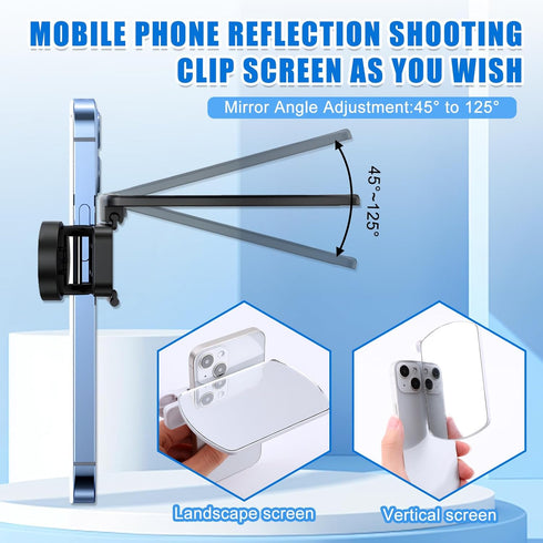 Generic Smartphone Camera Mirror Reflection Clip Kit,Clip Reflection Mirror for Phone Back Camera-Capture Stunning