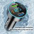 4-in-1 Fast Car Charger, PD/QC3.0/Type C Fast Charging Universal Car Phone Charger with Blue LED & Voltmeter for Car