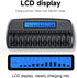 Mspalocell 12 1.2v Bay AA AAA Battery Charger with LCD Display Fast Charging for Rechargeable Batteries with Refresh