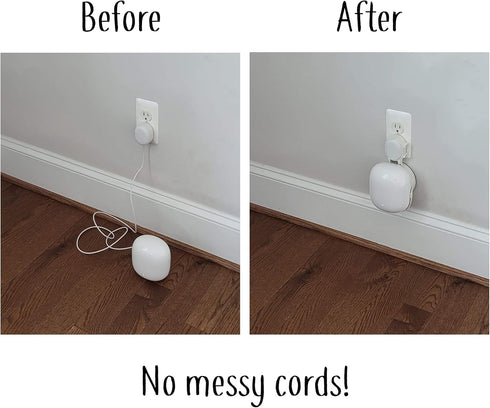 The Nest Wifi Pro Genie Wall Mount Outlet Holder Stand (1-Pack) | Open Access, No Messy Screws or Tape