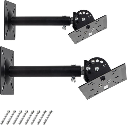 ZSHIGANMA Universal Speaker Wall Ceiling Mounts Support up to 80lb,Heavy Duty Dual Black