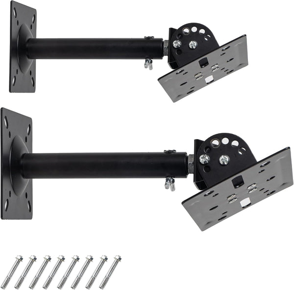 ZSHIGANMA Universal Speaker Wall Ceiling Mounts Support up to 80lb,Heavy Duty Dual Black