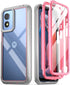Poetic Guardian Case for Motorola Moto G Play 4G (2024), 20 FT Mil-Grade Drop Tested, Full-Body Hybrid Pink/Clear