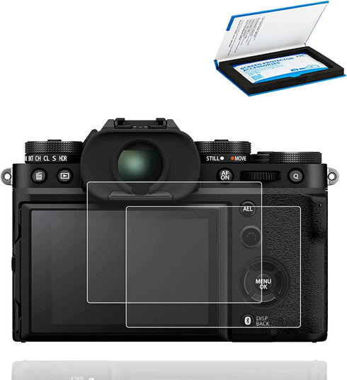 JJC 2 Pack Ultra-Thin Anti-Fingerprint Anti-Scratch 9H Hardness Tempered Glass Screen Protector for Fujifilm X-T5 Camera
