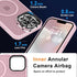 MOCCA Slim Shockproof Case for iPhone 12 Pro Max 6.7", Pink, with MagSafe, Glass Screen & Camera Lens Protectors.