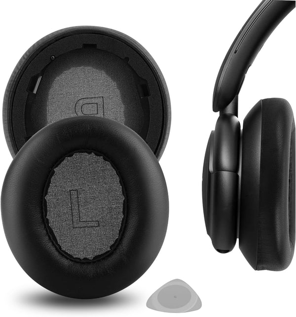 Geekria Elite Sheepskin Replacement Ear Pads for Anker Soundcore Life Q30, Q35 BT Headphones, Ear Cushions (Black)