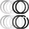 12 Pcs Magnetic Wireless Charging Metal Ring Kit, Ultra Thin Notched & Round Conversion for MagSafe iPhone