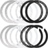 12 Pcs Magnetic Wireless Charging Metal Ring Kit, Ultra Thin Notched & Round Conversion for MagSafe iPhone