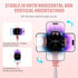 NOOX (1PC), Selfie Stick with Rechargable Remote & Light Tripod for iPhone, Cell Phone Stand for Video Recording
