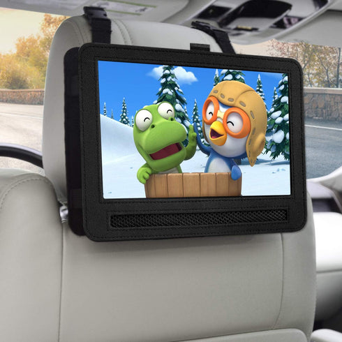 Car Headrest Mount Holder Strap Case - For 10 Inch to 10.5 Inch Portable DVD Player