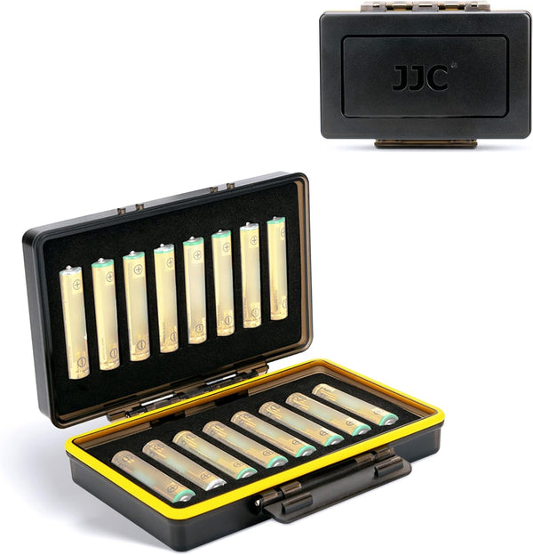 Compact AAA Triple A Battery Storage Case Holder, Hard Plastic Box for 16pcs AAA Batteries, Water-resistant