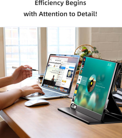 Ingnok YN02D/YN02B Portable Monitor Cover Stand - Applicable to Smart Cover with Ultra-Thin & Ultra-Light Design